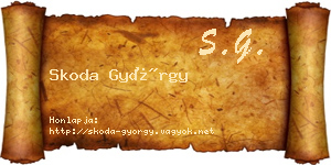 Skoda György névjegykártya