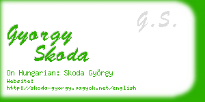 gyorgy skoda business card