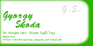 gyorgy skoda business card